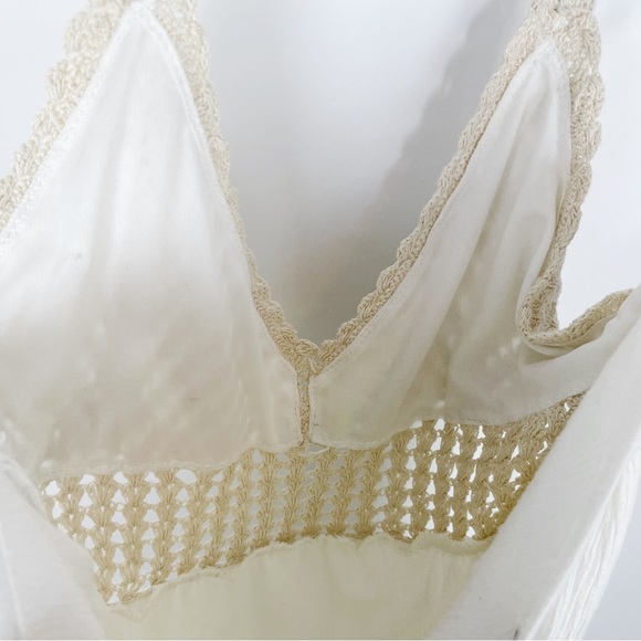 Zara Crochet White Halter Maxi Dress - Picture 9 of 12